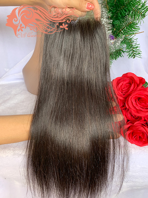 Csqueen Raw Straight Raw hair 5*5 HD Lace Closure 100% Unprocessed Hair - Click Image to Close